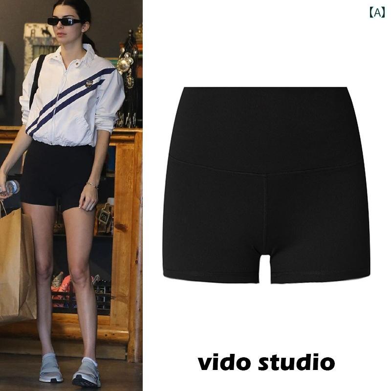 レディース レギンス シャーク レディース 黒の タイトな 伸縮性の ある ボトム ショーツは ヨガや フィットネスの アウターと して 着用 でき 春と 夏に できる 露出 防止 ヒップ リフティング ハイウエスト 安全 パンツです。