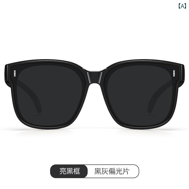 サングラス　めがね　おしゃれ サングラス セット 近視 男女兼用 偏光 運転 専用 外 眼鏡 夏用 日焼け防止 大型 フレーム(4)