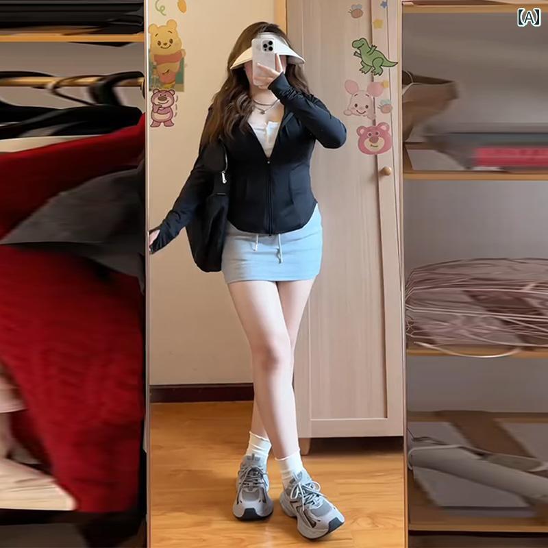 パーカー　薄手　カジュアル 大きいサイズ ヨガ スーツ ジャケット ファッション トップス やや 太め m..