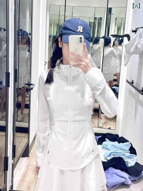 パーカー　薄手　ジャケット ホワイト 日焼け防止 服 レディース 夏 2025 薄手 スリム 通気性 紫外線 ..