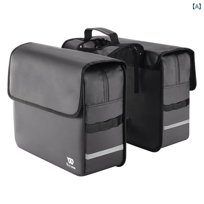 自転車　ホルダー　バッグ West Rider マウンテンバイク ツーリング バイク 自転車 パニエ バッグ 防水大容量長 距離 サイクリング 後部 座席 収納 ラック