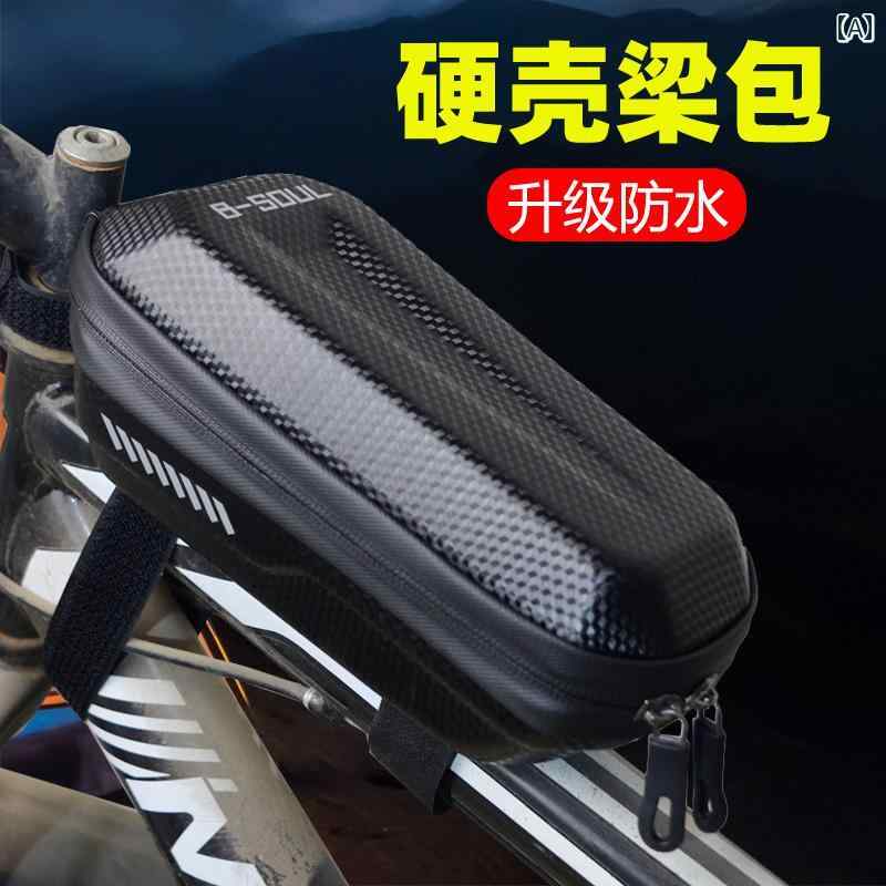 自転車　ホルダー　バッグ マウンテンバイク バッグ 自転車 ハードシェル フロント ビーム ダブル スマートフォン トップ チューブ 防水 サドルバッグ トライアングル