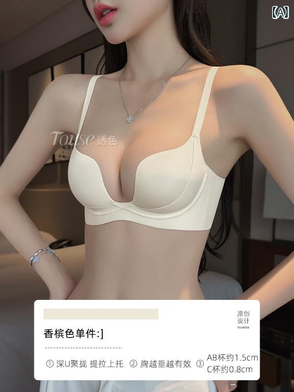 ブラ 女の子 思春期 小さい 胸の レディース の 下着 ギャザーと サイドの 胸 大きい 垂れ 防止 ハーフカップブラ セット 2024 秋と 夏の 細い スタイル