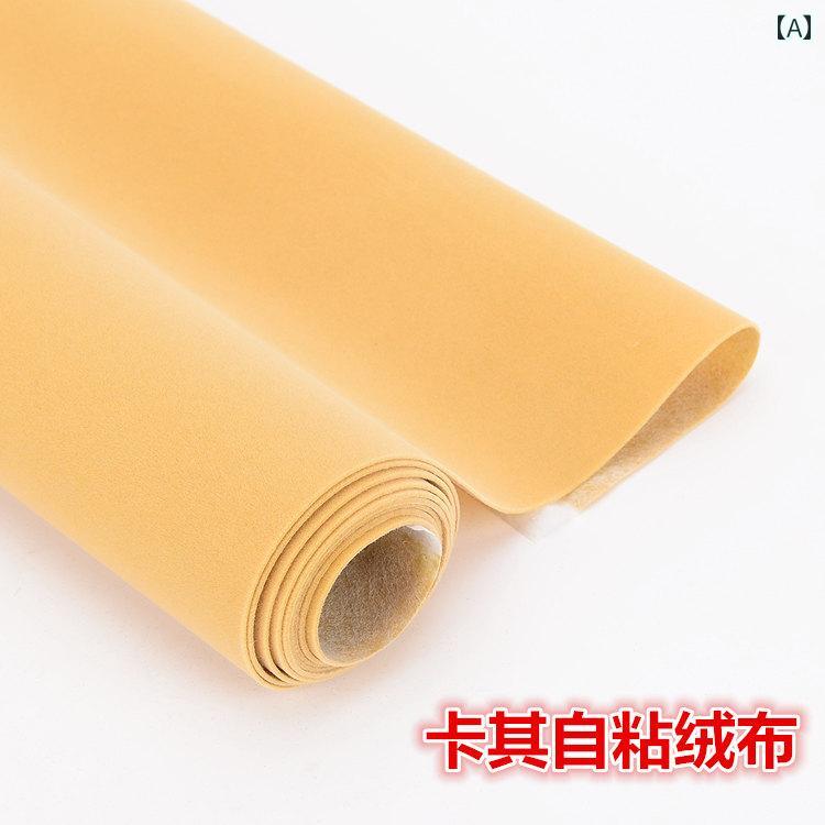 布　生地　無地　 粘着性の ある フロッキング クロス カウンター ジュエリーボックス 厚手 黒い フランネル