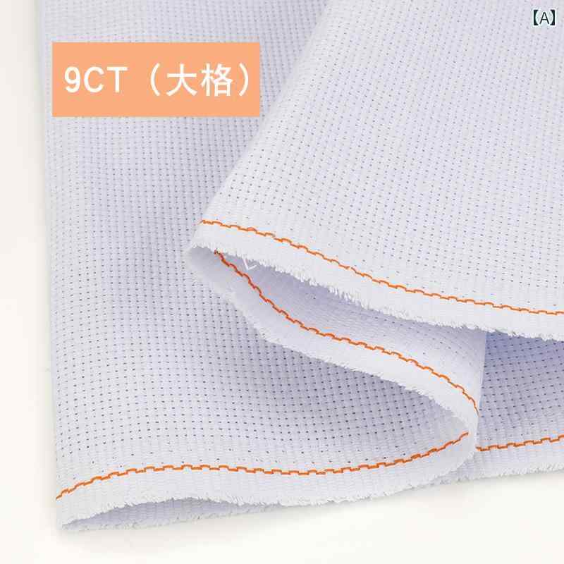 布　生地　無地　 11 CT ミディアム ホワイト レッド クロスステッチ クロス 刺繍 HD コットン 厚手 DIY 15 * 05 M