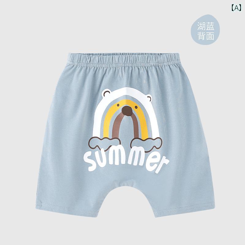 赤ちゃん　パジャマ　ベビー服 ベビー サマー ショーツ 男の子と 女の子 モダール 薄手 大きい PP パン..