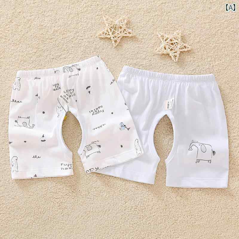 ベビー　服　赤ちゃん ベビー ショーツ 夏 薄手 オープンクロッチ パンツ 綿 骨なし 子供用 パジャマ ..