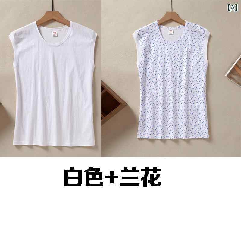 タンクトップ　レディース　ノースリーブ 高齢者用 女性 ベスト オールコットン ゆったりおばあちゃん ..