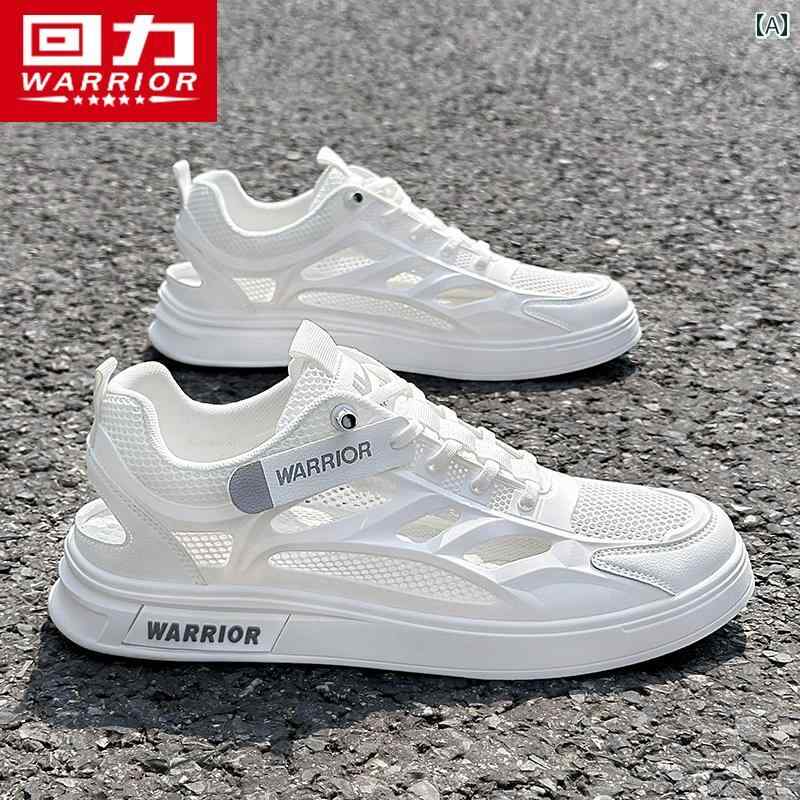 シューズ　ランニング　スポーツ 戦士 メンズシューズ 夏 通気性 メッシュ シューズ メンズ 2024 メンズカジュアル スポーツ ホワイト