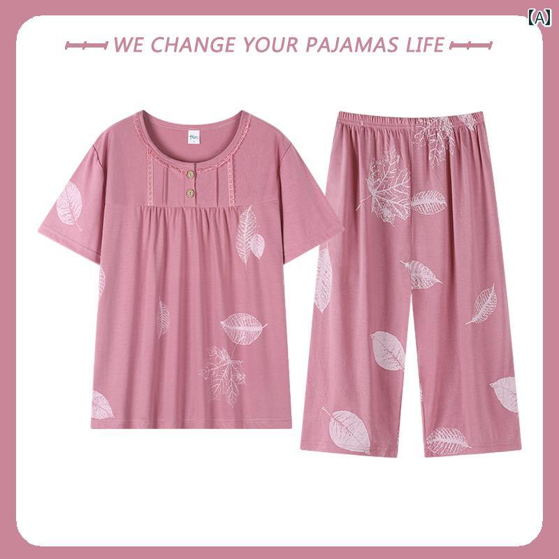 半袖　半ズボン　パジャマ アークティック フリース パジャマ レディース 夏 薄手 コットン 半袖 クロ..