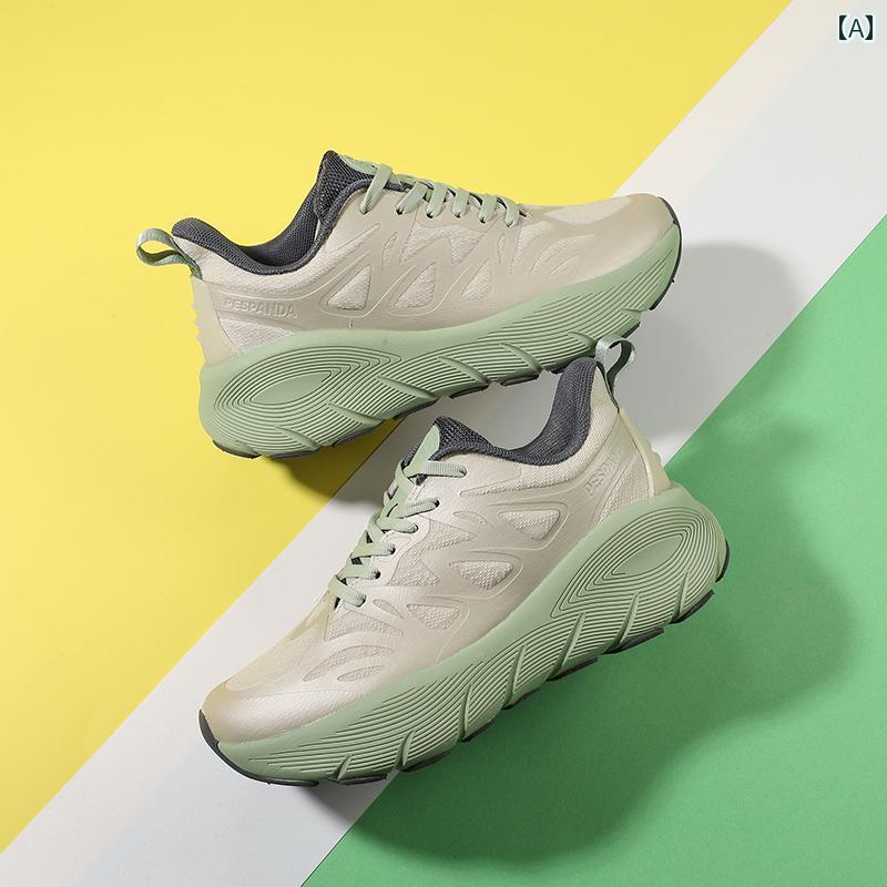 ランニング　シューズ　カジュアル プロ マラソン ランニング シューズ メンズ レディース 春夏 衝撃 ..