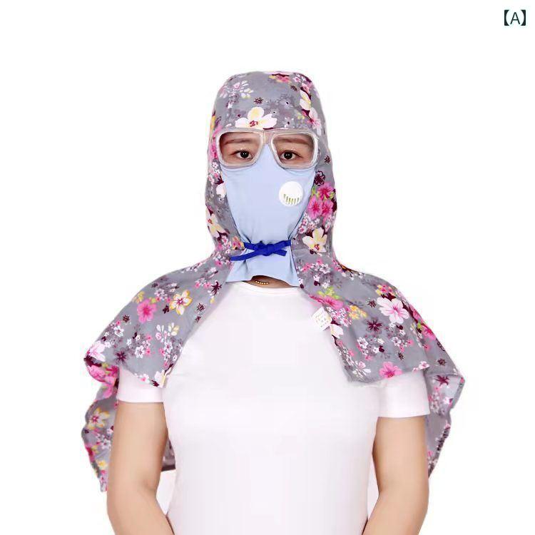 フェイスガード　防護　眼鏡 スプレー 塗料 殺虫 剤 防風 防塵 呼吸 フード 研 削 マスク フルフェイス..