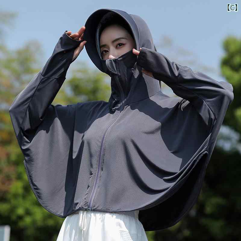 フェイスガード　防護　眼鏡 紫外線 対策 顔の 日焼け 対策に 女性用 夏 帽子。 路...