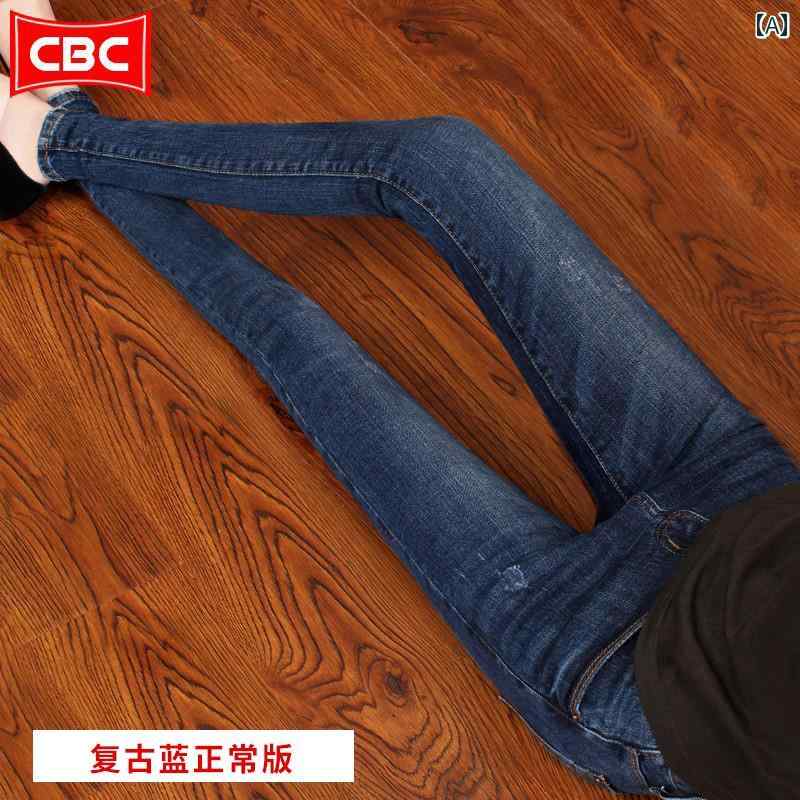ボトムス　レディース　スリム CBC レトロ ブルー ペンシル ジーンズ レディース タイト 2025 春 スタ..