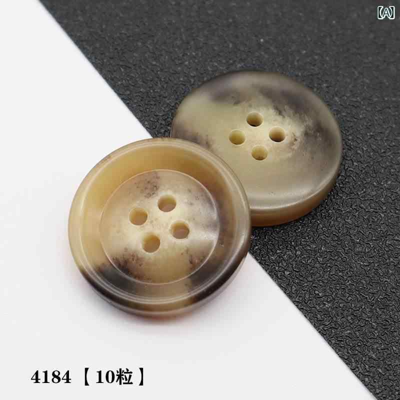 ボタン ラウンド アクセサリー 婦人用 コートや ウィンドブレーカー用の 高級 樹脂 柄 ボタン 紳士用 スーツや ズボン用の フェイク ホーン レース