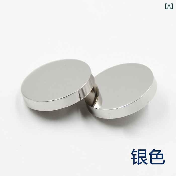 ボタン ラウンド アクセサリー 高級 金属 ボタン スーツ ジャケット シャツ 男女兼用 シルバー 半袖 黒大 服 精巧 アクセサリー