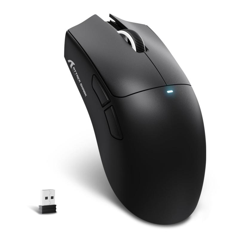 MAMBASNAKE×ATTACK SHARK X11SE ゲーミングマウス スーパーライト 3モード接続 ワイヤレス 無線2.4g/Bluetooth/USB-C 超軽量 59gPAW3311センサー 22000DPI 6レベルDPI切替 1000Hz