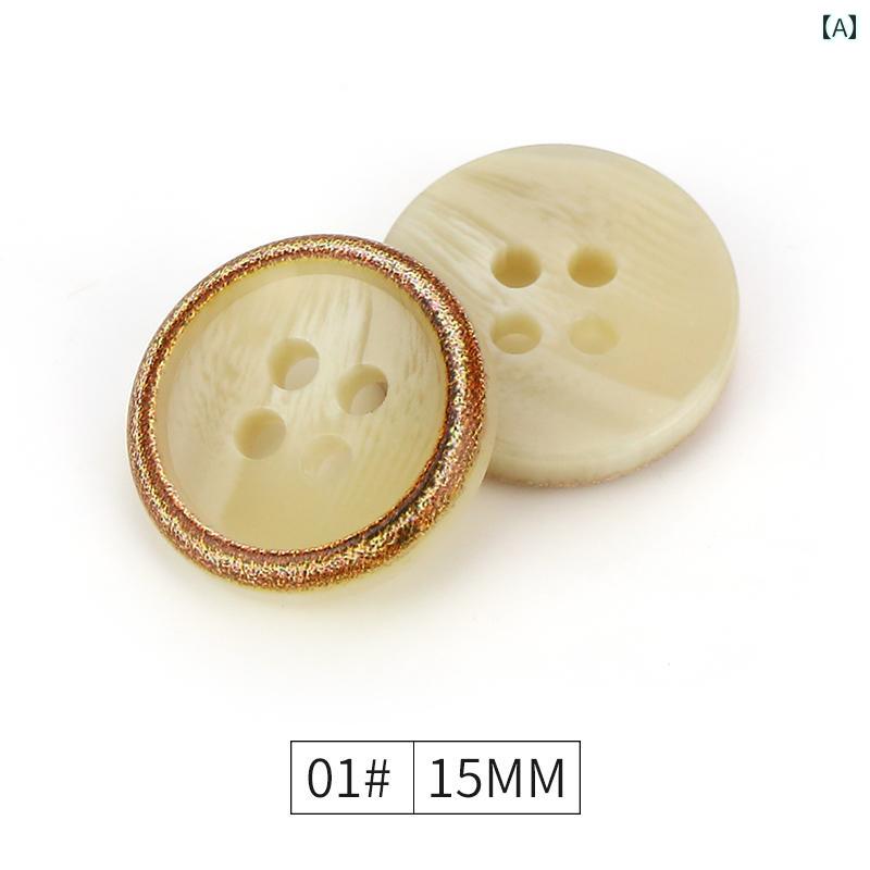 ボタン ラウンド アクセサリー メンズスーツ スーツ パンツ ボタン ビジネス カジュアル ズボン ポケット ボタン用の ファッション新 樹脂