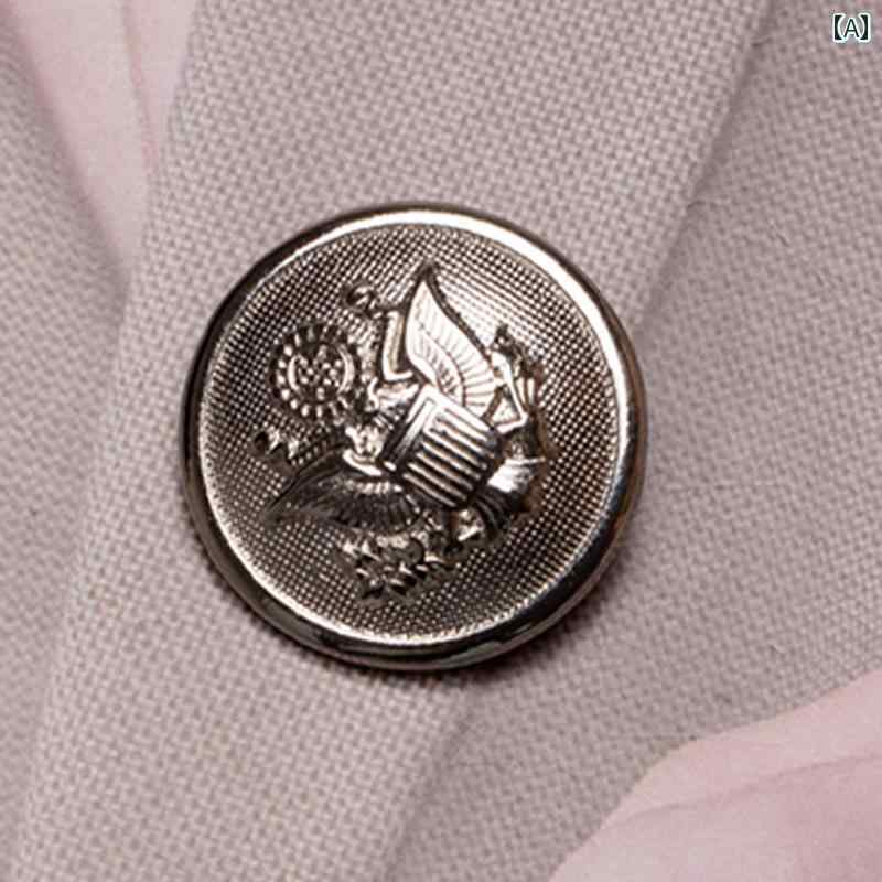 ボタン ラウンド アクセサリー 手縫いの 小さい アクセサリー コート ボタン ウィンドブレーカー ジャケット スーツ ラウンドメタル 服 マット レトロ スタイル
