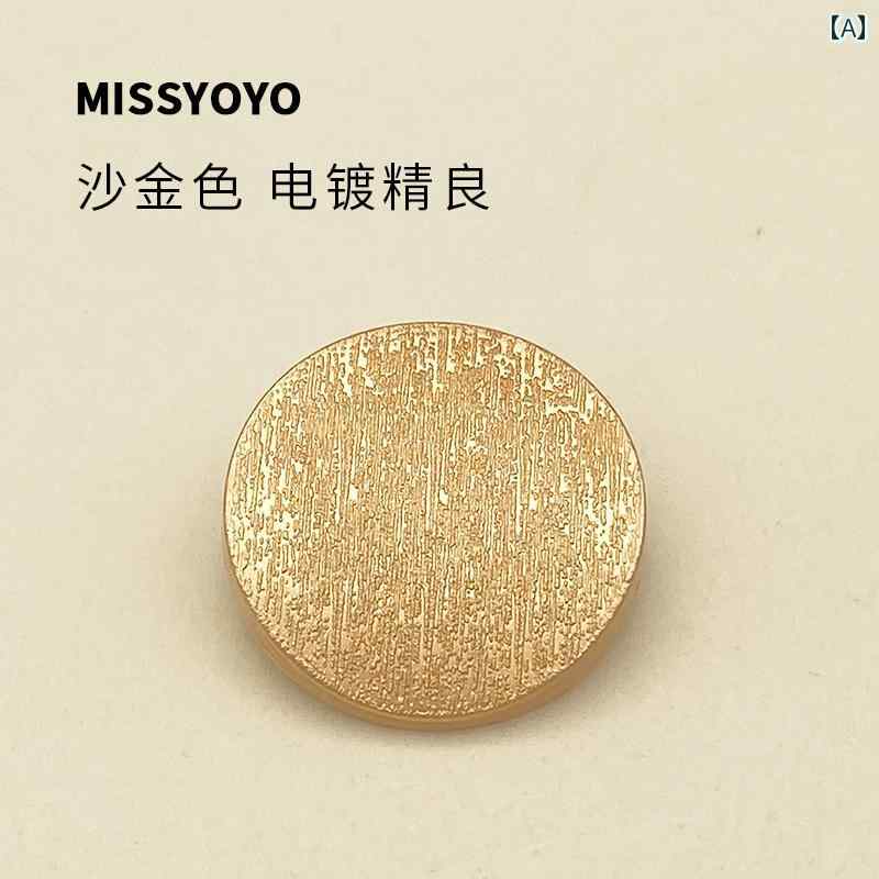 ボタン　ラウンド　アクセサリー 大きい 金属製の ウィンドブレーカー コート ボタン 高級 衣料 トップス スーツ 金属製 セーター カーディガン