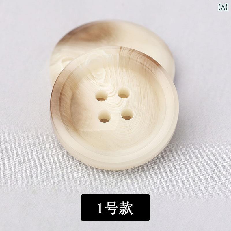 ボタン ラウンド アクセサリー コート ボタン 高級 樹脂 ウィンドブレーカー セーター 柄 丸型 4 穴 スーツ ジャケット