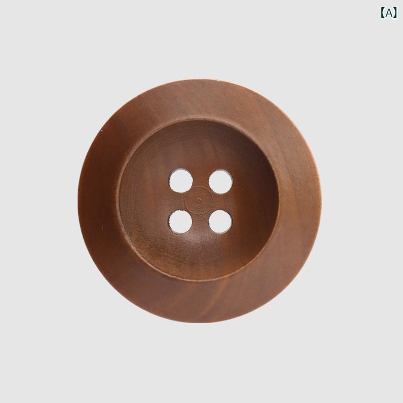 ボタン カジュアル アクセサリー PINGGUOWU 高級 木 ボタン レディース カジュアル ウィンドブレーカー スーツ ジャケット セーター カーディガン