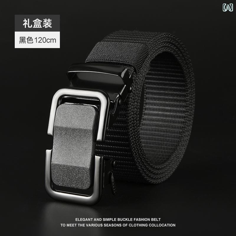 レディース　ベルト　カジュアル メンズベルト向け キャンバス 軍事 トレーニング ベルト 自動 バック..