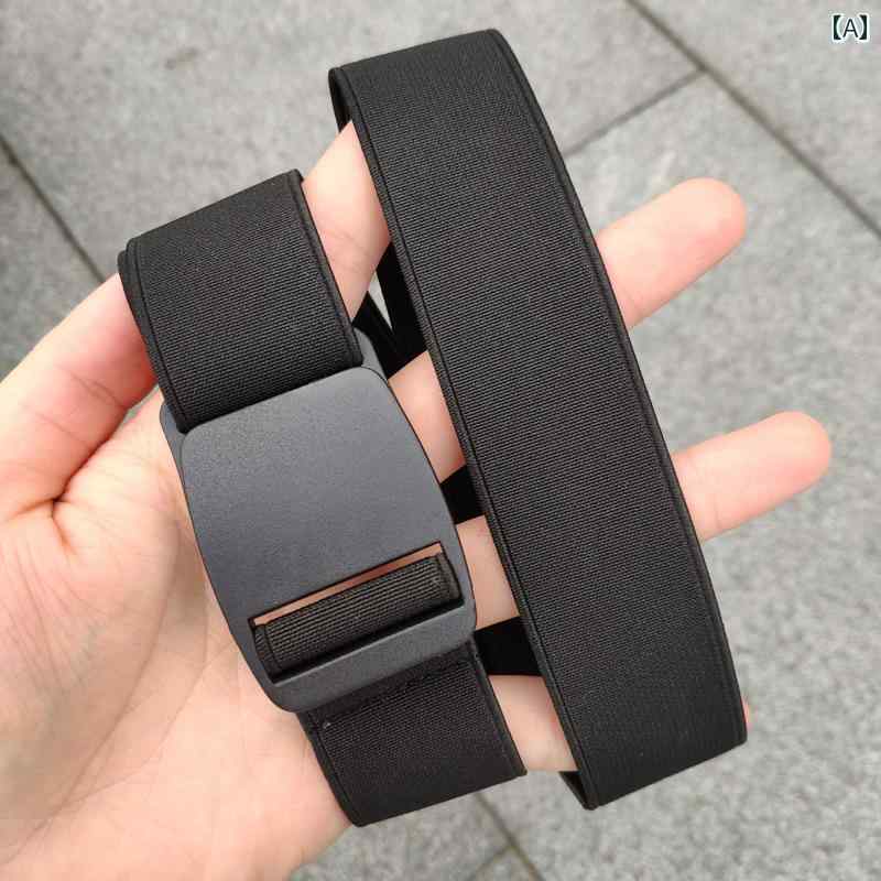 レディース　ベルト　カジュアル ジーンズに マッチ する 金属 フリーの 男性用と レディース 伸縮性 ベルト プラスチック製の バックルベルト 安全 検査に 合格 した 細い ウエスト バンド