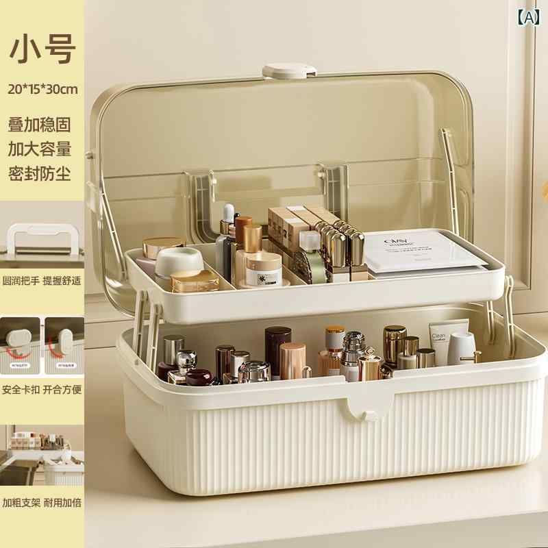 メイク　道具　セット　 多層 化粧 品 収納 ボックス 大型 スキン ケア デスク トップ 台 アート ツー..