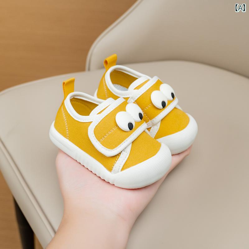 ベビー　シューズ　かわいい 女の子用 ベビー キャンバス シューズ ソフト ソール 通気性 男の子用 子供用 幼児用 秋 1 ～ 2歳 6ヶ月 アウトドア
