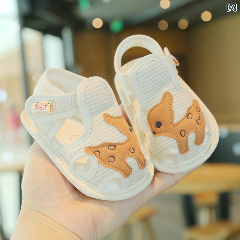 ベビー　シューズ　かわいい 男の子用 ソフト ソール ベビー サンダル 1歳 児用 シューズ 夏用 滑り止..