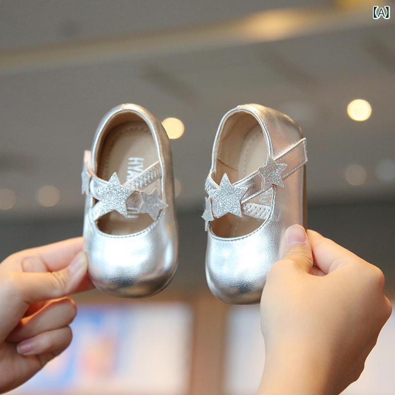 ベビー　シューズ　かわいい 春秋 ベビー ガール シューズ 012歳の 子供の プリンセス 滑り止め ソフト ソール 幼児 レザーシューズ
