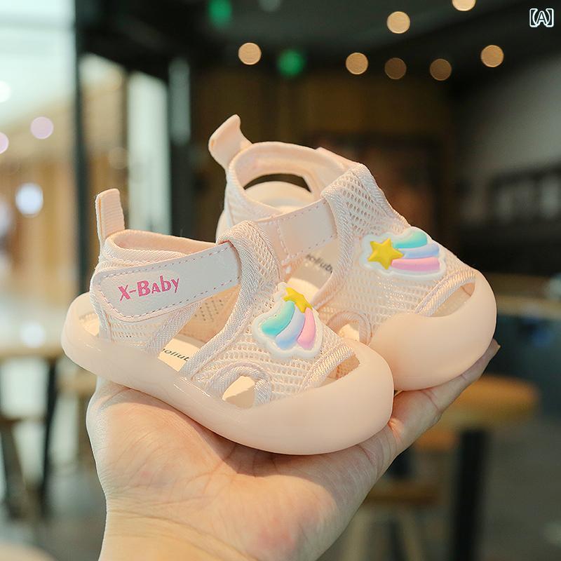 ベビー　シューズ　かわいい 夏用 ベビー サンダル ソフト ソール 滑り止め 男の子 1 ～ 2歳 女の子 つ..