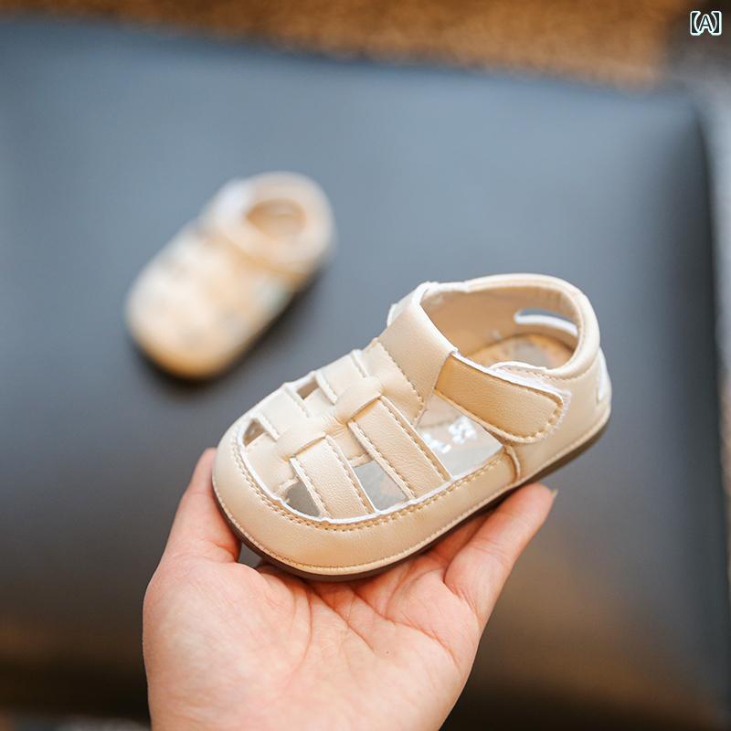 ベビー　シューズ　かわいい ベビー サンダルの レディース 包 頭 夏 ソフト ソール 幼児の 靴 男の子 シューズ 通気性の 女の子 子供の