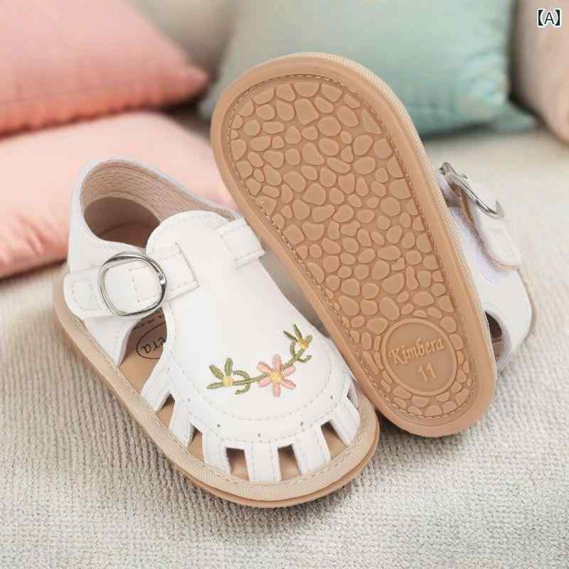 赤ちゃん　靴　シューズ 夏用 幼児用 ベビー サンダル 0 ～ 1歳 3 6 12ヶ月 ソフト ソール プリンセス 通気性 滑り止め シューズ