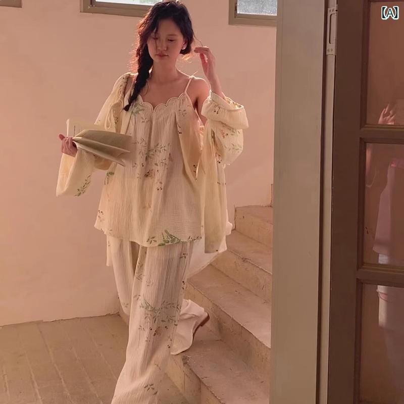 レディース　パジャマ　スウェット　上下 Zumas 綿 ガーゼ パジャマ レディース スリーピーススーツ 長袖 春秋冬 家 着 大きいサイズ フレンチ スーツ