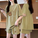 パジャマ レディース 上下 夏用 女性用 パッド入り パジャマ 韓国 カジュアル 2024年 ネット ファッション 半袖 ショート パンツ ホームウェア