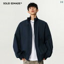 ジャケット パーカー メンズ シンプル SOLIDSDMADE アメリカン スタンドカラー 無地 ベースボール ジャケット 男女兼用 ショート フライト ボン...