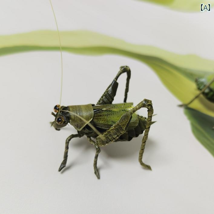 雑貨 装飾品 中国 無形 文化 遺産の ヤシ 編み手 な 手編みの キリギリスの 完成 装飾品 家庭 装飾 ギフト