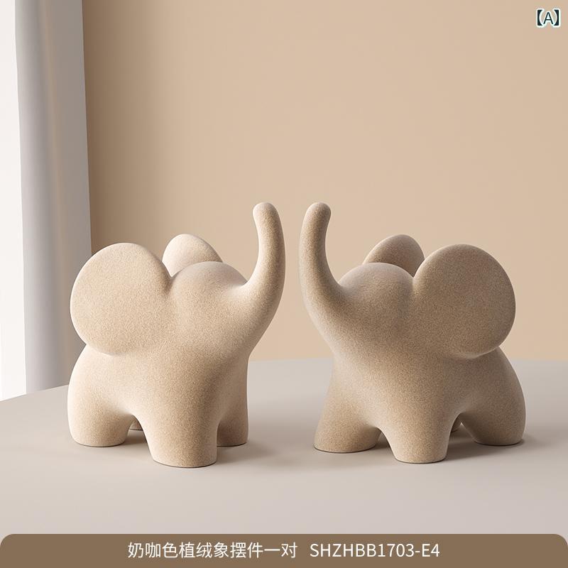 ホビー 雑貨 装飾品 モダンで シンプル 象の 玄関 リビング ルーム テレビキャビネット 小さい 装飾品家の 装飾 婚約 結婚 祝い 新婚 夫婦への ギフト
