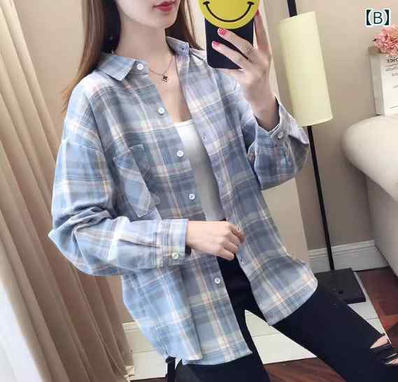 レディース　　シャツ　トップス チェック シャツ レディースジャケット 春秋 品 高級 軽量 高級小 トップス 長袖 リネンシャツ