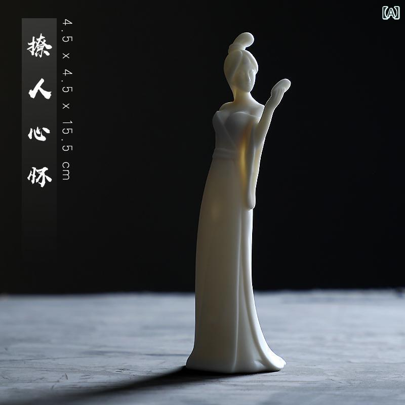 ホビー 雑貨 装飾品 な 陶器の 女性 像の 装飾品 オフィス 勉強 部屋 リビング ルーム デスク トップ レトロ 美しさの 装飾