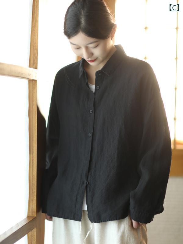 シャツワンピース レディース アメリカン カレッジ 重ね着風 春 スリム ストライプ Aライン スカート 長袖 カジュアル かわいい リボン ミニ丈 青