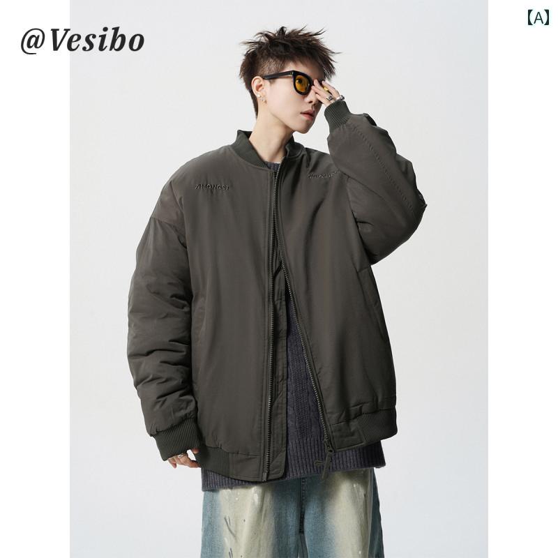 アウター メンズ ジャケット パーカ アメリカン レトロ フライト ジャケット メンズ 春 ストリート ナショナル 刺繍 野球 ゆったり スポーツ コットンコート