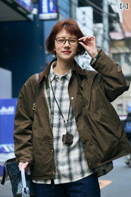 アウター メンズ ジャケット パーカ UTIMUS レトロ ハンティング バーン スタイル ジャケット ノンワックス ショート 防風 登山 作業着 英国 オールド マネー