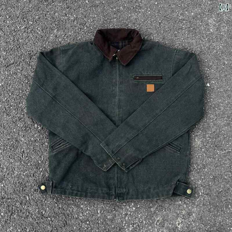 アウター メンズ ジャケット パーカ どう 比較 しても 非常に 難しいです ! アメリカン レトロ J 97 スタイル デトロイト ウォッシュ 加工 ダメージ ワークジャケット