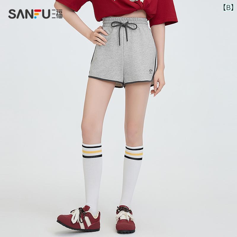 みやショップ楽天市場店の　ショート　ハーフ　パンツ　 Sanfu ショート パンツ レディース 2025 夏 小柄 カラー スポーツ スタイル ゆったり カジュアル 服 495829｜アングル2