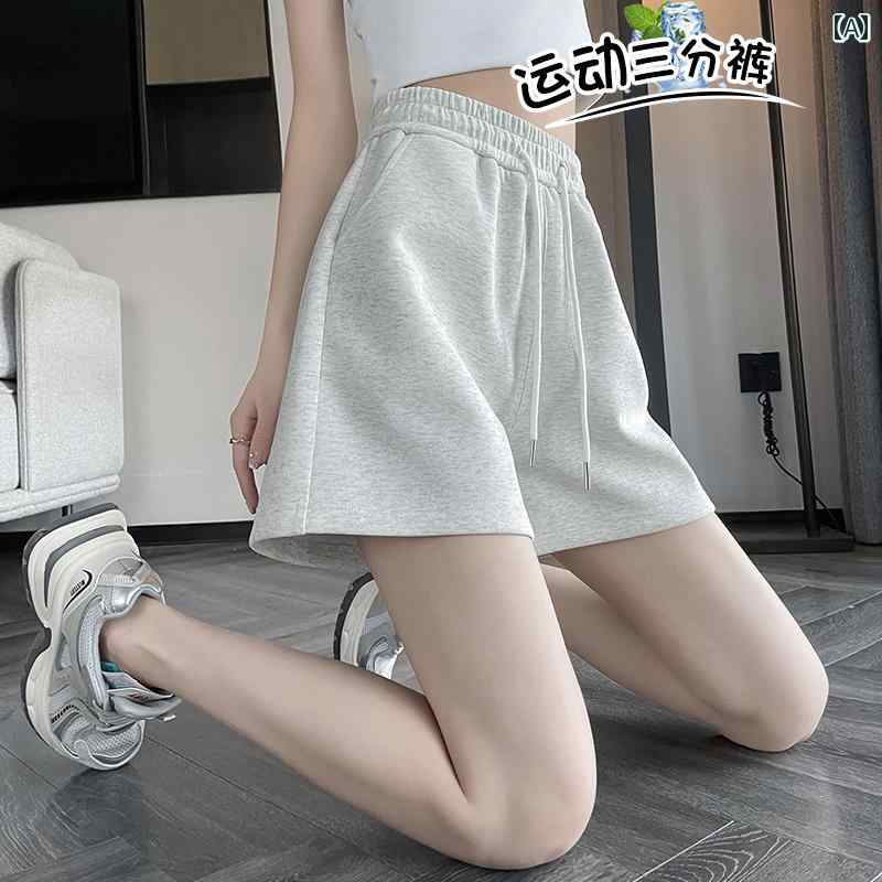　ショート　ハーフ　パンツ　 スポーツ ショーツ レディース 2025 ホット 夏 薄手 ハイウエスト パジ..