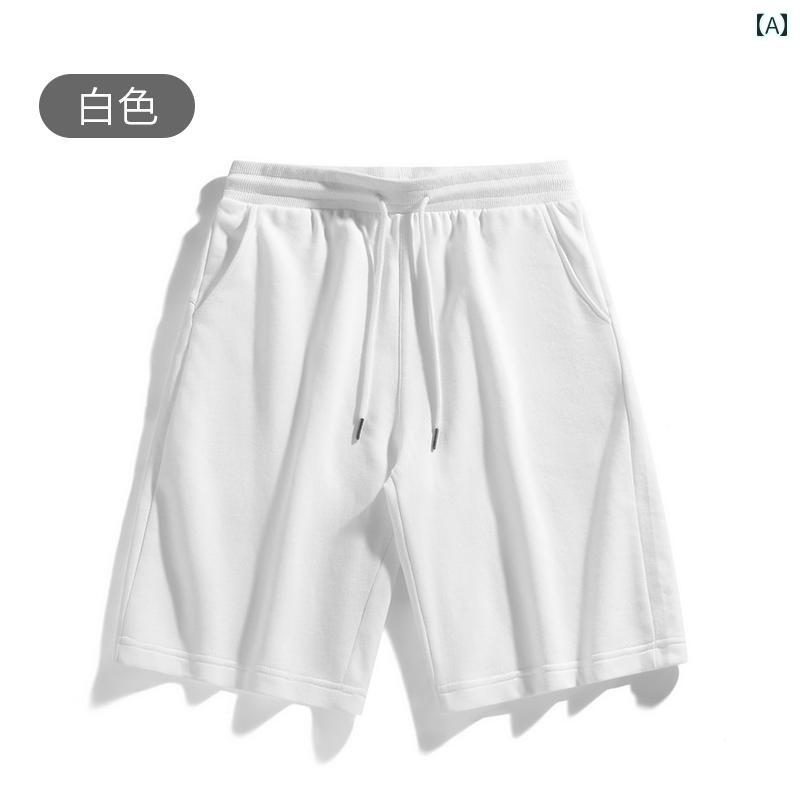 　ショート　ハーフ　パンツ　 夏 スポーツ ショーツ メンズニット コットン ゆったり カジュアル 薄手..
