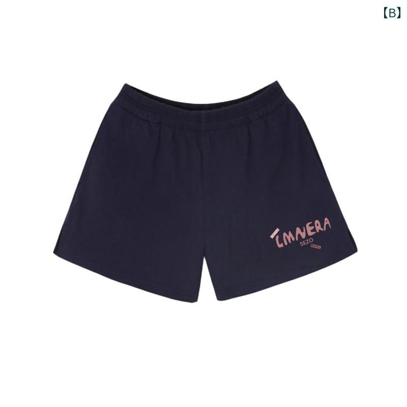 　ショートパンツ　ハーフパンツ 夏用の 女性用 ネイビーブルーの カジュアル 七分...